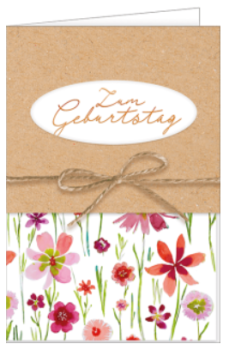 Geburtstagskarte Blumenwiese